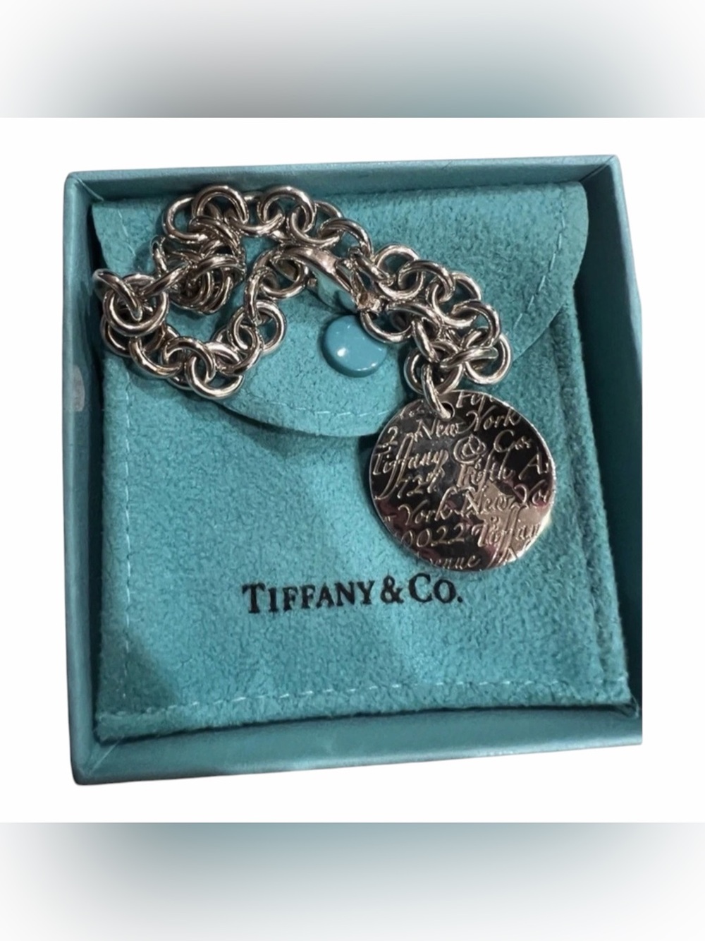 Tiffany & Co. Silver Chain Notes Bracelet